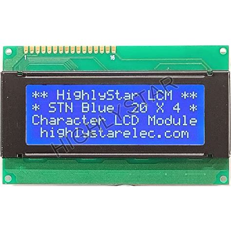 20x4 Alphanumeric Lcd Display Module With Blue Background