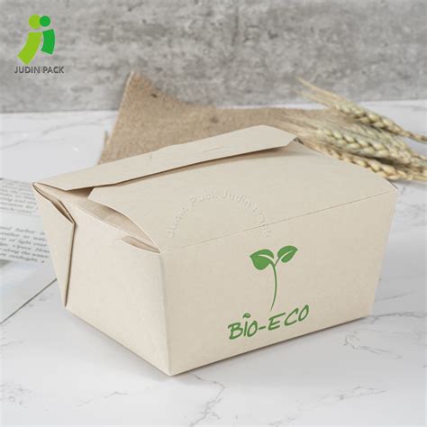 Biodegradable Food Packaging Brown Kraft Paper Lunch Box China Paper