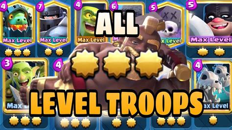 Clash Royale All Star Levels Troops Every Cards Star Skin Level 2 And Level 3 Skins Clash