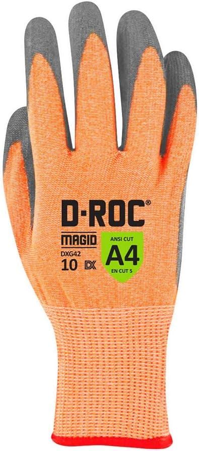 Magid D Roc Dx Technology Polyurethane Palm Coated Cut Resistant Work