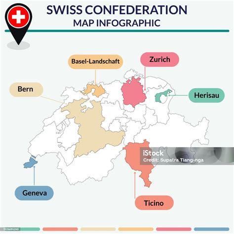 Infografica Della Mappa Della Svizzera Mappa Infografica Immagini