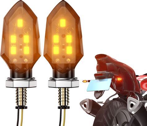 Ccautovie Pcs Intermitentes Led Moto Luz Se Al De Giro Mini