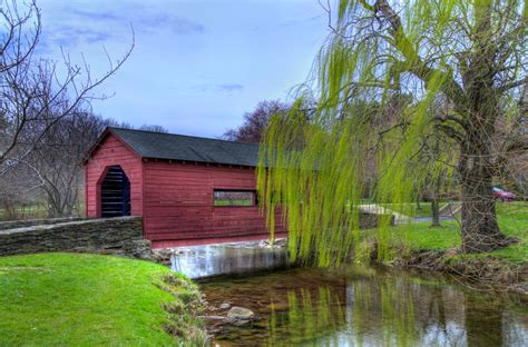 Thru The Lens Baker Park Covered Footbridgefrederick Maryland