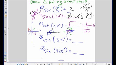 Pre Calculus Triangles And Trig In 4 Quadrants Juda Math Youtube