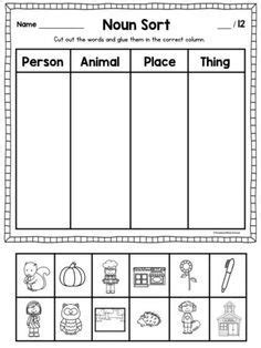 6 Easy Tips For Teaching Noun Activities In First Grade Firstieland