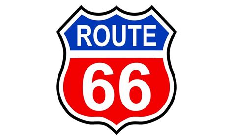 Premium Photo | Us route 66 sign shield sign with route number and text