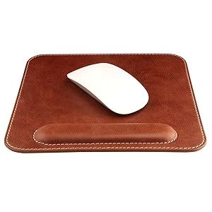 Londo Tapis De Souris En Cuir V Ritable Avec Repose Poignet