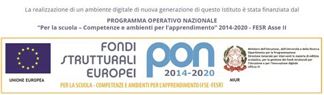 Fondi Strutturali Europei Pon Per La Scuola Competenze E