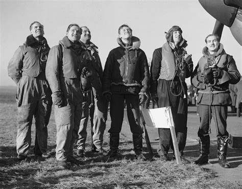 British pilots wait to take off from an RAF fighter command station in ...