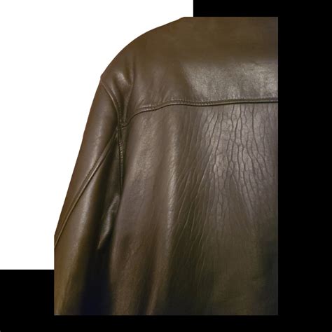 Mens Black Leather Coat XL Preswick And Moore Gem