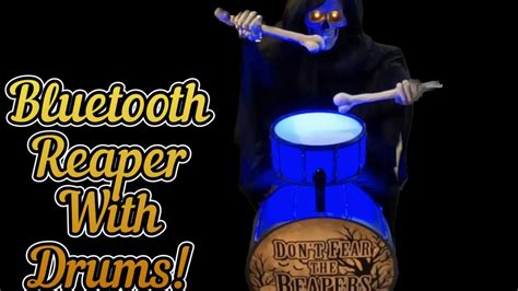 Lowes Halloween Bluetooth Reaper With Drums Haunted Living