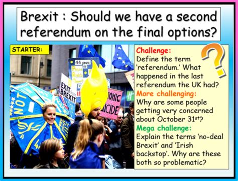 Brexit Second Referendum Teaching Resources