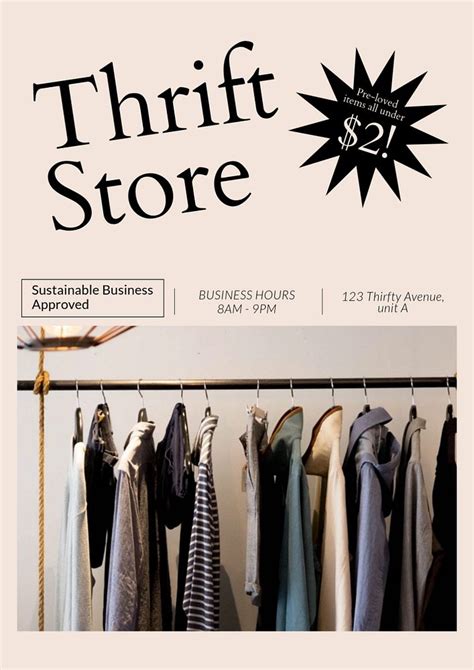 Thrift Store Ad Poster Template Premium Editable Template Rawpixel