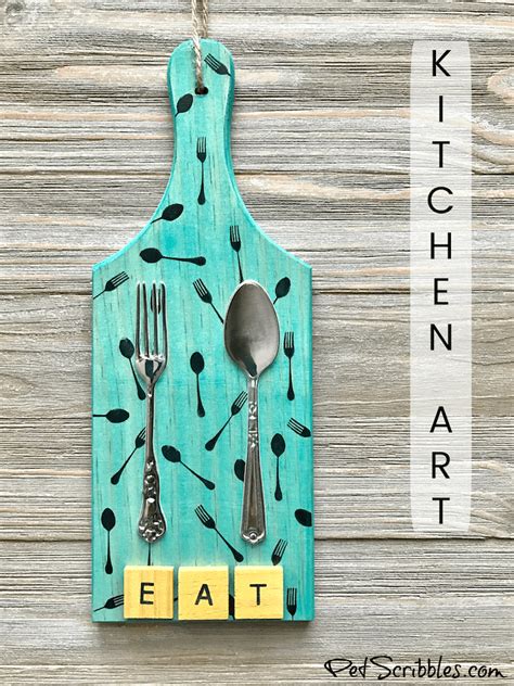 Fork and Spoon Kitchen Art - Garden Sanity by Pet Scribbles