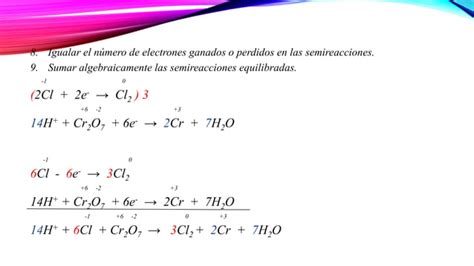 Igualación de ecuaciones redox en medio ácido y básico pptx