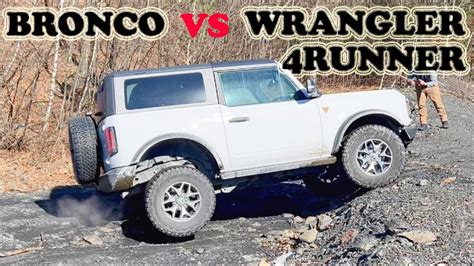 Bronco Vs Wrangler Vs 4runner 2022 Comparison 4x4 Offroad Mid Size Suv Youtube