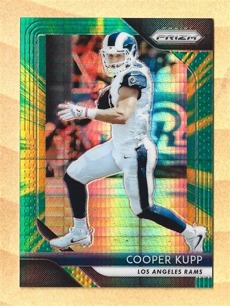 2018 Cooper Kupp Panini Prizm Hyper Green Prizm Card 95 Serial 13275