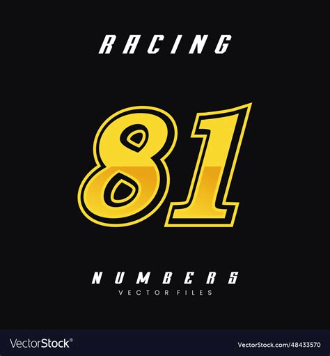 Racing number 81 design template Royalty Free Vector Image
