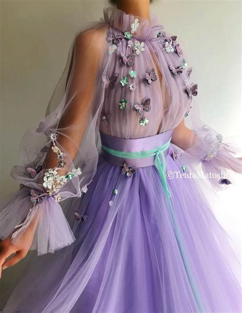 Saras Blossoming Butterflies Gown In 2020 Lavender Dresses