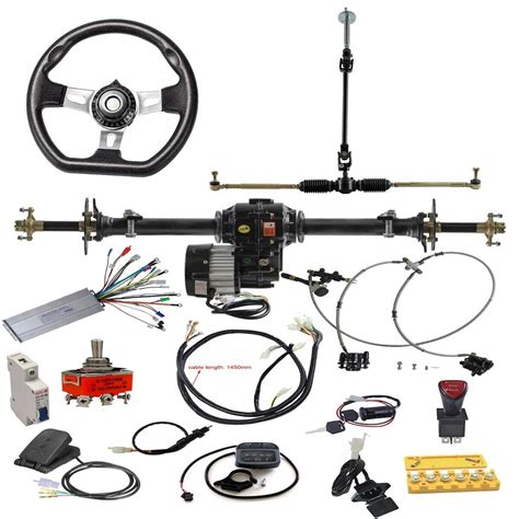 40 Go Kart Rear Axle Kit48v 1000w Electric Differential Motor