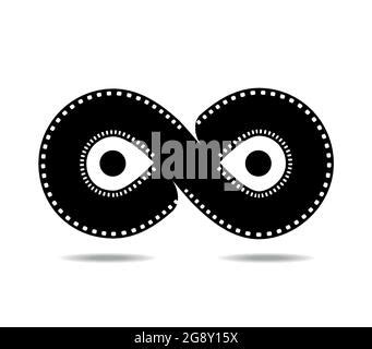 Human Eye Made Of Film Reel Stock Vector Image Art Alamy