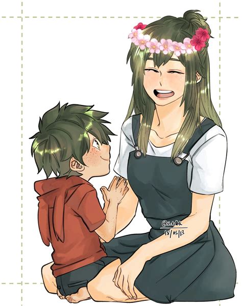 Midoriya And His Mother Boku No Hero Academia Hero My Hero Academia