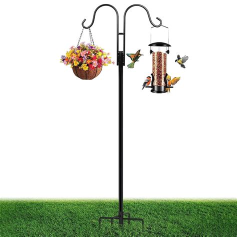 92 Inch DECK TALL MULTI Double Shepherds Hooks Heavy Duty Bird Feeder