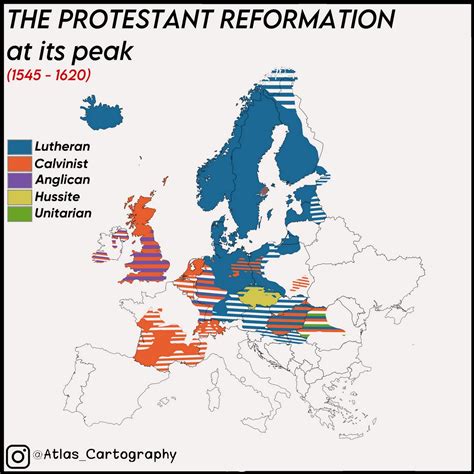 The Protestant Reformation in Europe at its Peak - Vivid Maps