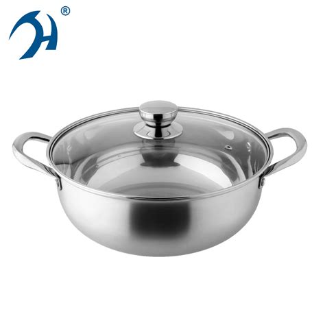 2024 Popular Two Flavor Hot Pot Stainless Steel Soup Pot Cookware With