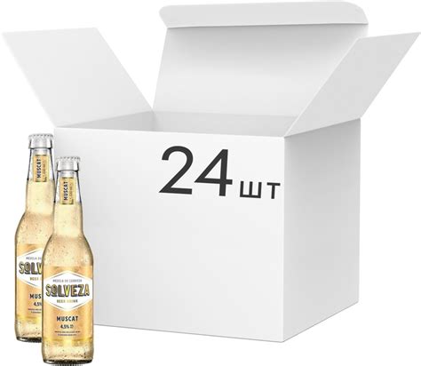 Упаковка смеси пива с соком Solveza Muscat светлое фильтрованное 4.5% 0 ...