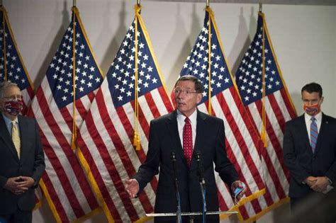 United States Senator John Barrasso Republican Of Wyoming Is Joined