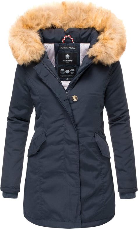 Marikoo Karmaa Parka Donna Blu Parka Invernale Da Donna Con