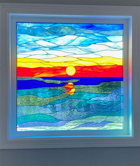 Stained Glass Window W 463 Sunset Etsy