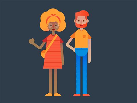 Geometric Characters by Giovana Perottoni on Dribbble