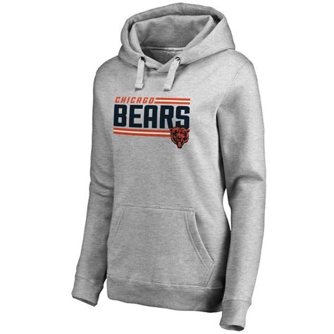 Chicago Bears Womens Iconic Collection On Side Stripe Pullover Hoodie