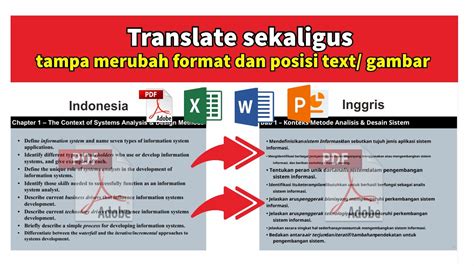 Cara Translate File PDF Bahasa Inggris Ke Bahasa Indonesia Tampa Harus