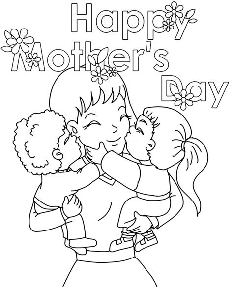 Printable Happy Mother S Day Coloring Page Topcoloringpages Net