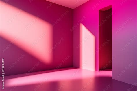 Pink room with pink wall Stock Illustration | Adobe Stock