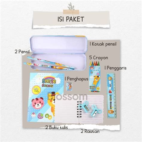 Jual Paket Alat Tulis 10 In 1 Alat Tulis Set Karakter Stationery