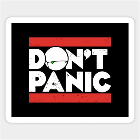 Dont Panic Hitchhikers Guide Dont Panic Sticker Teepublic