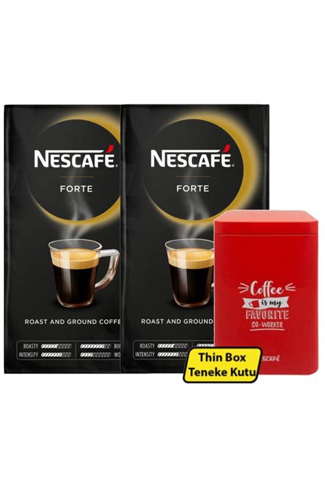 Nescafe Forte Öğütülmüş Filtre Kahve 500 Gr 2 Adet Metal Saklama