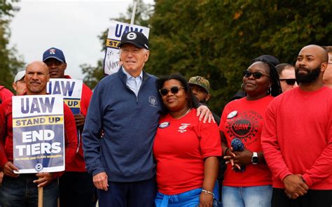 Biden Visits Uaw Picket Lines