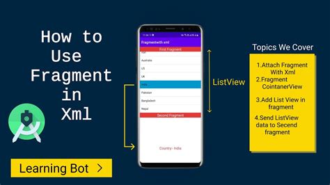 How To Use Fragment In XML With ListView Android Studio YouTube