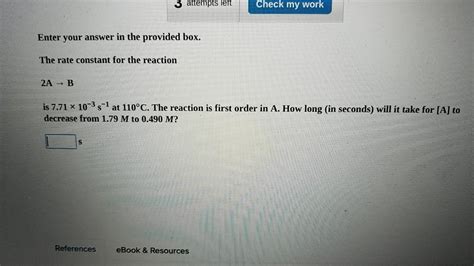 Solved Attempts Left Check My Work Enter Your Answer In Chegg