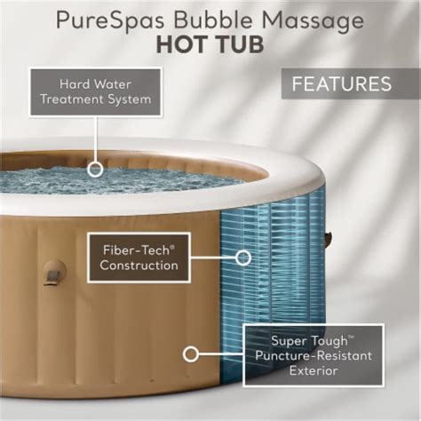 Intex Purespa Person Bubble Massage Inflatable Hot Tub Spa Set