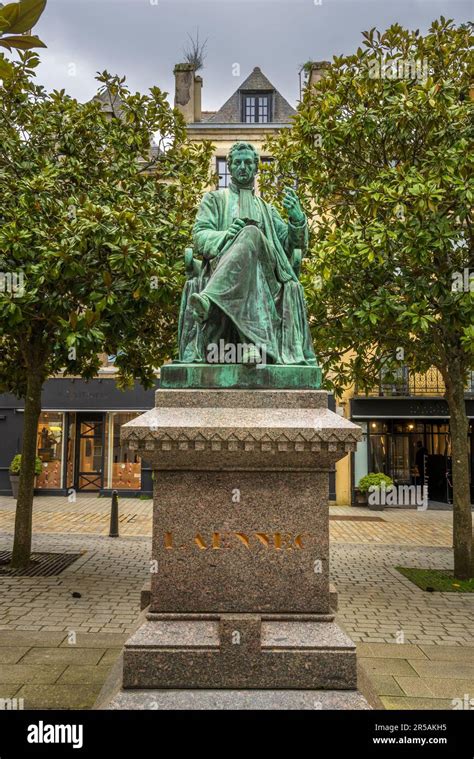 A Statue Of Laennec Physician And Inventor Of The Stethoscope Quimper