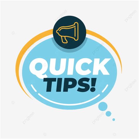 Quick Tips Helpful Information Advice Word Lightning Png And Vector