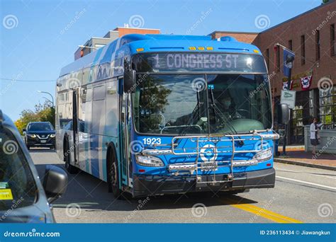 Greater Portland Metro Bus Portland Maine Usa Editorial Stock Image