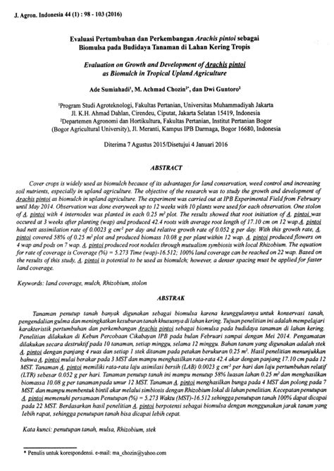 Pdf Evaluation On Growth And Development Of Arachis Pintoi As