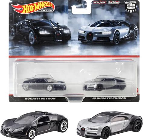 Hot Wheels Premium Culture Car 2 Pack Bugatti Veyron 16 Bugatti